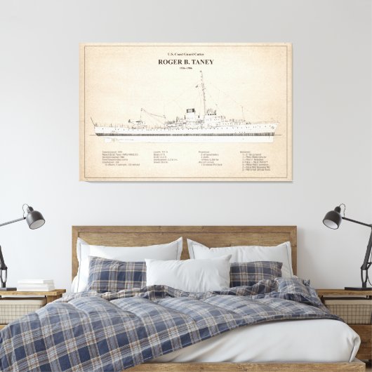 USCG Roger B. Taney whec-37 - SBD Canvas Afdruk (Insitu (Slaapkamer))