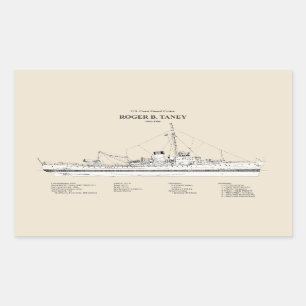 USCG Roger B. Taney whec-37 - SBD Rechthoekige Sticker