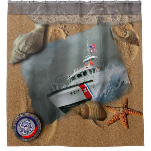 USCG SHOWER CURTAIN- Levesque en Cosgrove #1 Douchegordijn (Voorkant)