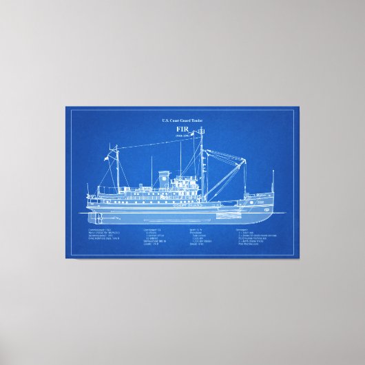 USCG Tender Fir WLM-212 - ABD Canvas Afdruk (Voorkant)