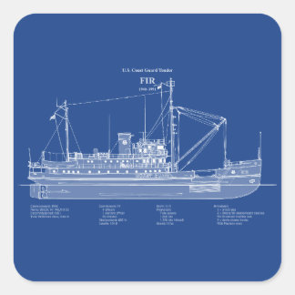 USCG Tender Fir WLM-212 - ABD Vierkante Sticker