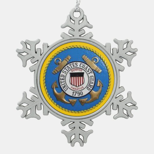 USCG TIN SNEEUWVLOK ORNAMENT (Voorkant)