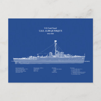 USCG USS Albuquerque PF-7 - ABD Briefkaart