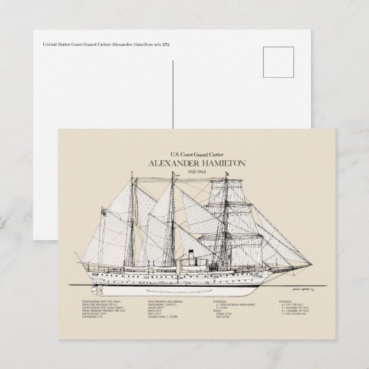 USCGC Alexander Hamilton wix-272 - SBD Briefkaart (Voorkant / Achterkant)