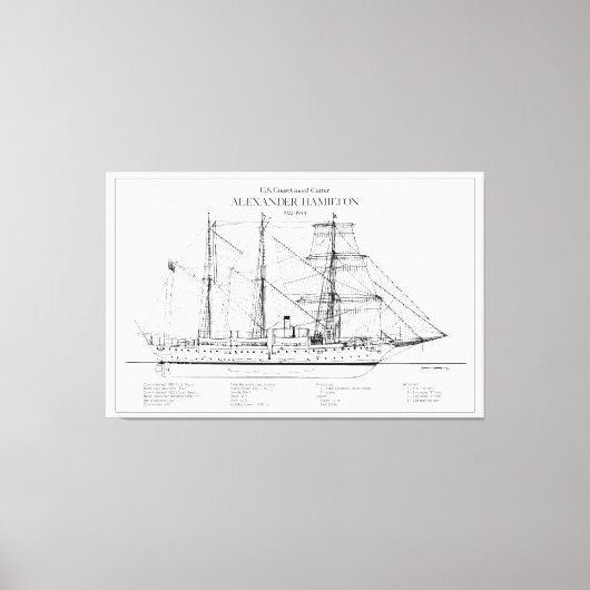 USCGC Alexander Hamilton wix-272 - SBD Canvas Afdruk (Voorkant)