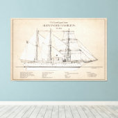 USCGC Alexander Hamilton wix-272 - SBD Canvas Afdruk (Insitu (Houten vloer))