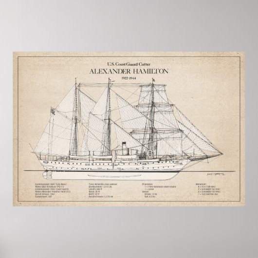 USCGC Alexander Hamilton wix-272 - SBD Poster (Voorkant)