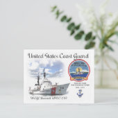 USCGC BOUTWELL WHEC-719 CUTTER BRIEFKAART (Staand voorkant)