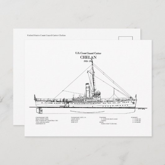 USCGC Chelan - SBD Briefkaart (Voorkant / Achterkant)
