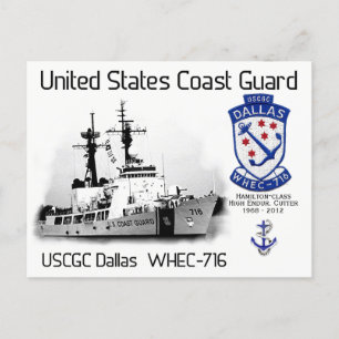 USCGC DALLAS WHEC-716 - SNIJDER - BRIEFKAART