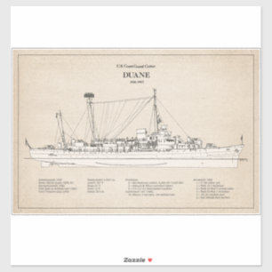 USCGC Duane wpg-33 - SBD Sticker