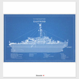 USCGC Eastwind wagb-279 - ABD Sticker