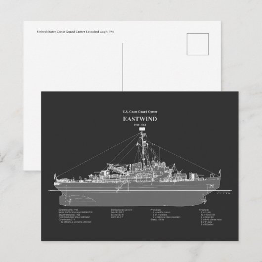 USCGC Eastwind wagb-279 – PD Briefkaart (Voorkant / Achterkant)