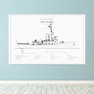 USCGC Escanaba WPC-77 - BD Canvas Afdruk