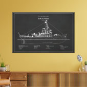 USCGC Escanaba WPC-77 – PD Canvas Afdruk (Insitu (Woonkamer))