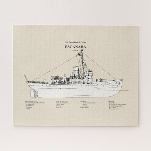 USCGC Escanaba wpc-77 - SBD Legpuzzel (Horizontaal)
