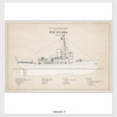 USCGC Escanaba wpc-77 - SBD Sticker (Vel)