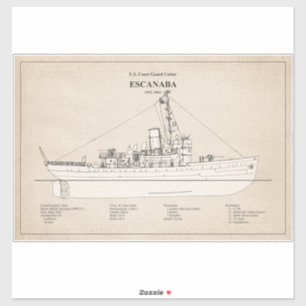 USCGC Escanaba wpc-77 - SBD Sticker