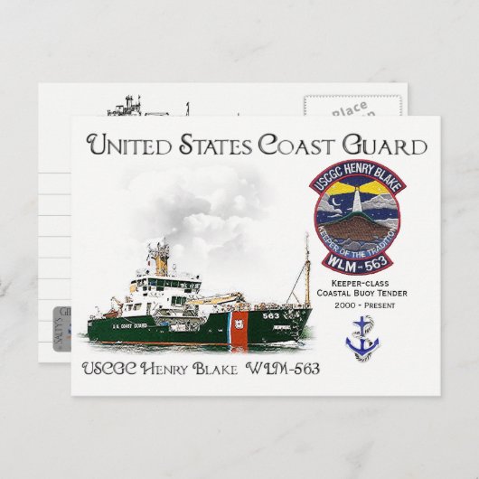 USCGC Henry Blake WLM-563 Coastal Buoy Tender Briefkaart (Voorkant / Achterkant)