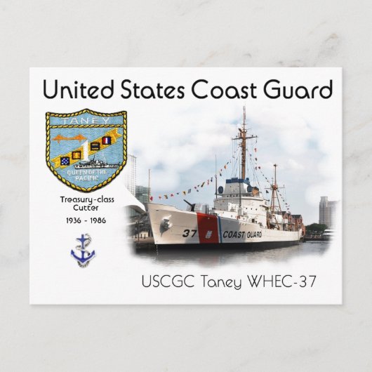 USCGC Taney whec-37 de Hoge Snijder van de Briefkaart (Voorkant)
