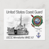 USCGC WINNETONKA WHEC-67 CUTTER BRIEFKAART (Voorkant)