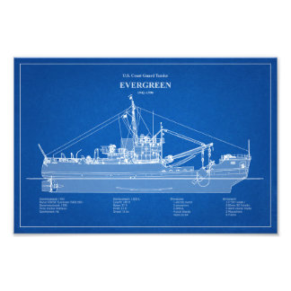 USCGT Evergreen wlb-295 - ABD Foto Afdruk