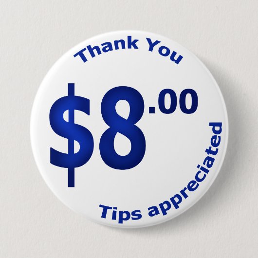 USD 8 VerkoopButton Ronde Button 7,6 Cm (Voorkant)