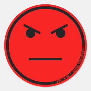 USD Rage Face Red (3 inch) ticker Ronde Sticker