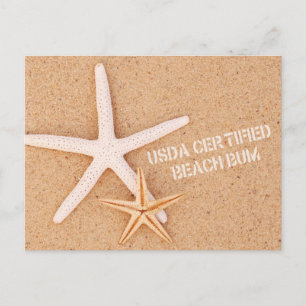 USDA Certified Beach Bum Briefkaart