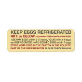 USDA Egg Carton Safety and Storage Regulations Etiket (Voorkant)