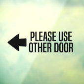 use other door sign raamsticker (Vel 3)