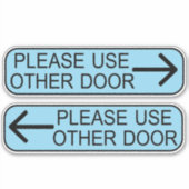 use other door sign sticker (Voorkant)