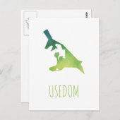 Usedom Map Briefkaart (Voorkant / Achterkant)