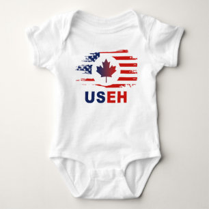 USEH Half Canadees Amerikaans Canada USA Vlag Vere Romper