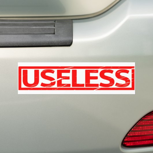 Useless Stamp Bumpersticker (Op auto)