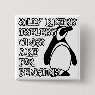 Useless Wings Vierkante Button 5,1 Cm