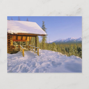 USFS Schnauss Cabin-huur in de winter met uitzicht Briefkaart