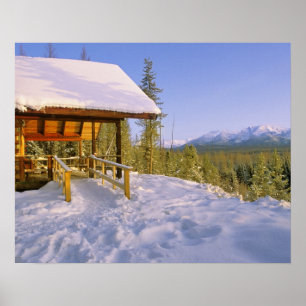 USFS Schnauss Cabin-huur in de winter Poster