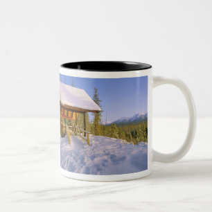 USFS Schnauss-hut huur in de winter overkijkend Tweekleurige Koffiemok