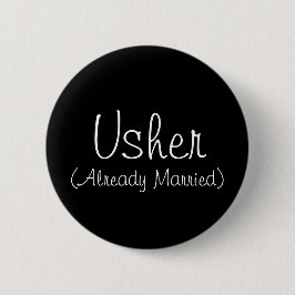 Usher (al getrouwd) ronde button 5,7 cm