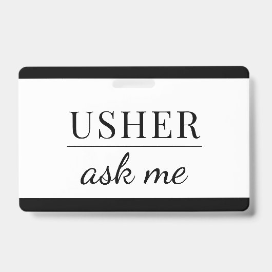 Usher Ask me Badge (Voorzijde)