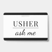 Usher Ask me Badge (Achterkant)