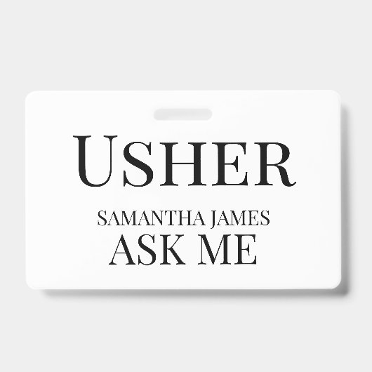 Usher Badge (Voorkant)