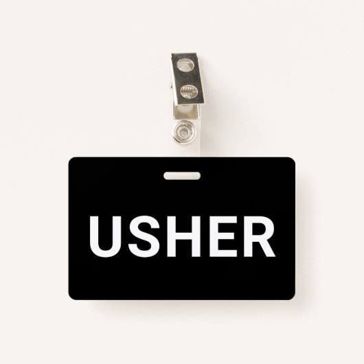 Usher Black Badge (Voorkant met clip)