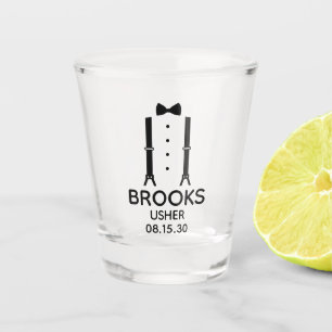 Usher Black Bow Stropdas Shot Glas