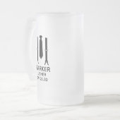 Usher Black Stropdas Matglas Bierpul (Voorkant links)