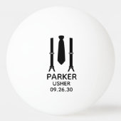 Usher Black Stropdas Pingpongballen (Voorkant)