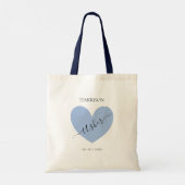 Usher Blue Heart, gepersonaliseerd Tote Bag (Achterkant)