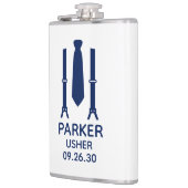 Usher Blue Stropdas Heupfles (Links)