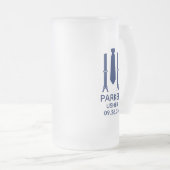 Usher Blue Stropdas Matglas Bierpul (Voorkant rechts)